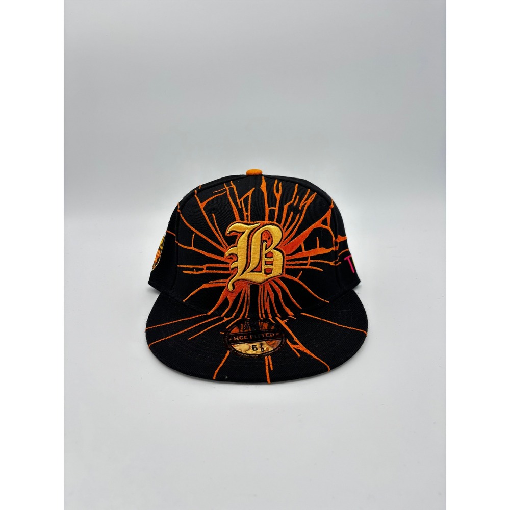 Headgear Classics Baltimore Black Sox Fitted Hat Black Orange 6 7/8 Baseball Cap